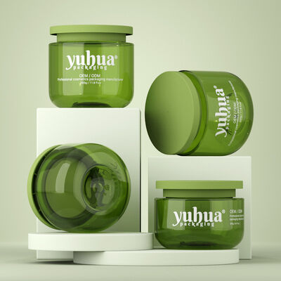 Copo de creme de plástico personalizado claro ou colorido Forma redonda Ideal para cremes cosméticos Loções para cuidados da pele e embalagens de beleza