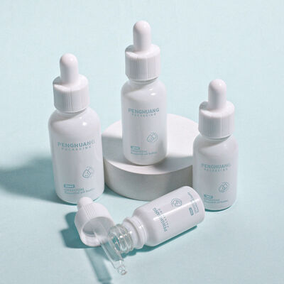 Logotipo Custom Round Serum Oil Bottle Design resistente a vazamentos adequado para óleos essenciais Cuidados da pele e embalagens cosméticas