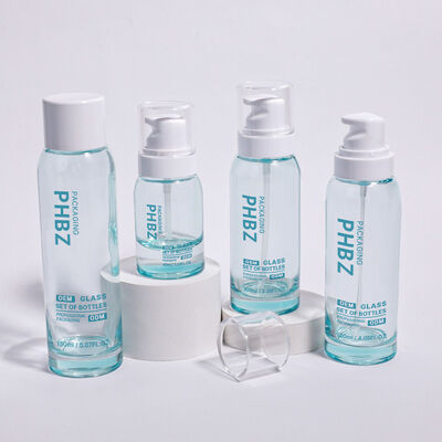 Frasco de embalagem de cosméticos de luxo redondo aceito OEM ODM adequado para cremes de alta qualidade, soros e outros itens essenciais de beleza