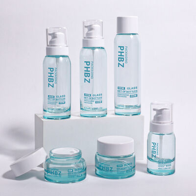 Frasco de embalagem de cosméticos de luxo redondo aceito OEM ODM adequado para cremes de alta qualidade, soros e outros itens essenciais de beleza