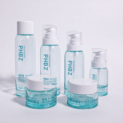 Frasco de embalagem de cosméticos de luxo redondo aceito OEM ODM adequado para cremes de alta qualidade, soros e outros itens essenciais de beleza