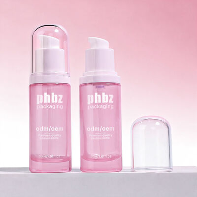 Botões de vidro para loções de vidro com acessório de bomba Material de garrafa de vidro resistente concebido para loções de beleza e cuidados com a pele