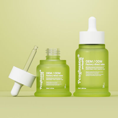 Frasco de soro de óleo essencial com impressão hot stamping, oferecendo embalagem cosmética elegante e apelo para produtos de cuidados com a pele