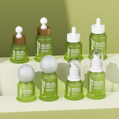 Frasco de soro de óleo essencial com impressão hot stamping, oferecendo embalagem cosmética elegante e apelo para produtos de cuidados com a pele