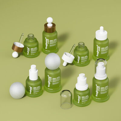 Frasco de soro de óleo essencial com impressão hot stamping, oferecendo embalagem cosmética elegante e apelo para produtos de cuidados com a pele