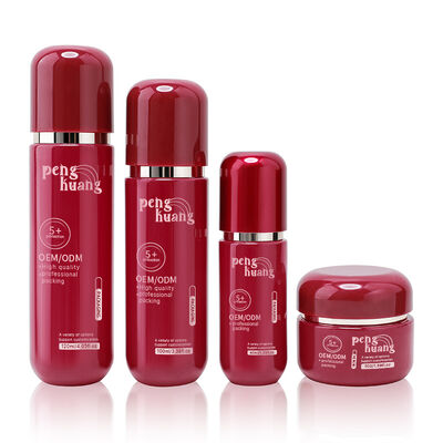 Embalagem de garrafa de cosméticos de luxo oferecendo manuseio de superfície revestida adequado para recipientes de creme cosmético e cuidados com a pele