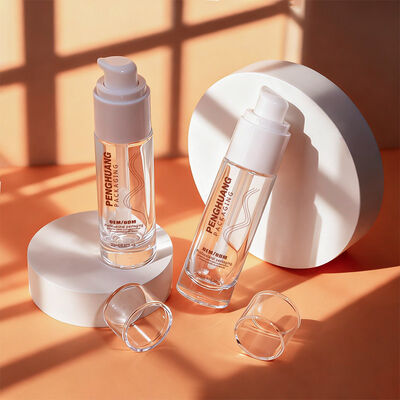 Fundação líquida garrafas de vidro embalagem cosmética com 30ml de capacidade impressão personalizável e resistente a vazamento design durável