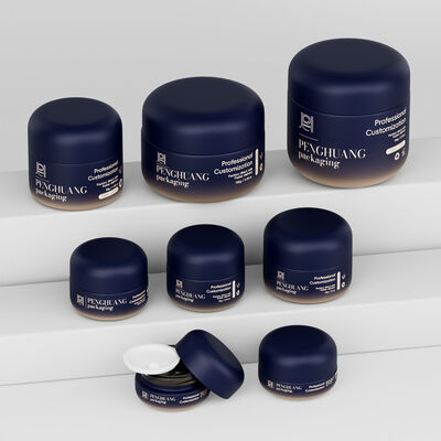 Embalagem elegante em frascos de vidro creme para produtos cosméticos, com tampas de rosca seguras, ideais para cremes e loções de beleza