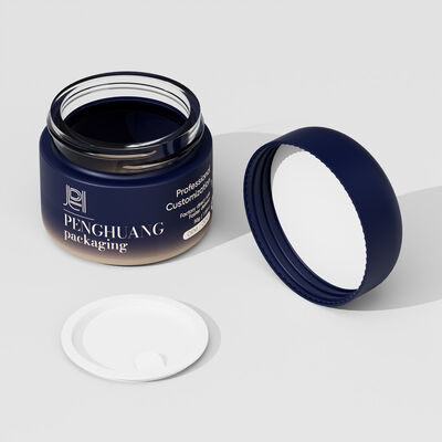 Embalagem elegante em frascos de vidro creme para produtos cosméticos, com tampas de rosca seguras, ideais para cremes e loções de beleza