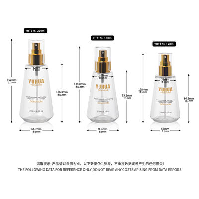 Bomba de Loção Garrafa de Plástico para Loção Feita de PET com Fecho Spray Projetada para Embalagens de Cosméticos, Cuidados com a Pele e Cuidados Pessoais