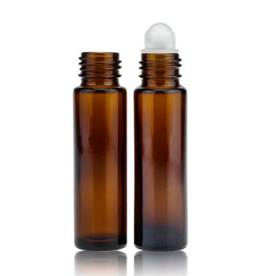 10ml Amber Glass Roll On Bottles com o tampão plástico de alumínio