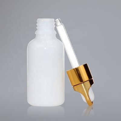 Garrafa de vidro branca cosmética de alta qualidade do conta-gotas da garrafa 30ml do conta-gotas da porcelana