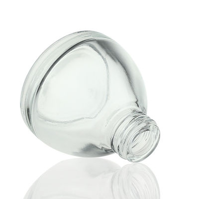 O conta-gotas de vidro pequeno oval claro branco engarrafa 20ml para o soro dos cuidados com a pele