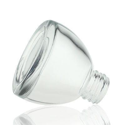 O conta-gotas de vidro pequeno oval claro branco engarrafa 20ml para o soro dos cuidados com a pele