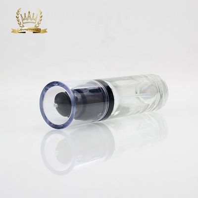 Cosméticos luxuosos do círculo 30ml que empacotam a garrafa líquida de vidro da fundação com bomba da beleza