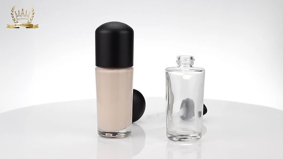 garrafa líquida da fundação da garrafa cosmética da loção do vidro da composição 30ml com bomba
