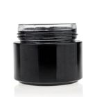 Waterproof Recycled 100g Black Glass Cosmetic Jars Custom Printed Private