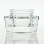 Transparent 30g Glass Bottle Jar With Acrylic Cap for skincare