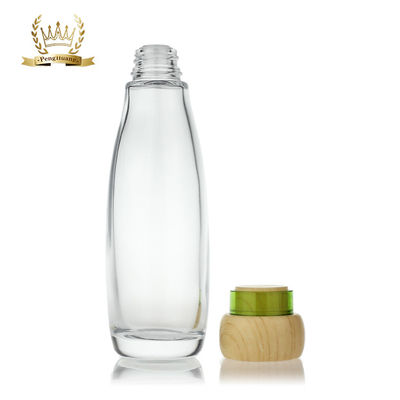 Garrafa cosmética de bambu da tampa 20ml-120ml que empacota para produtos dos cuidados com a pele