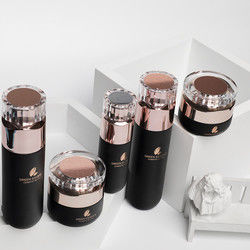 Grupo 40ml-120ml de empacotamento cosmético preto para a loção do creme dos cuidados com a pele