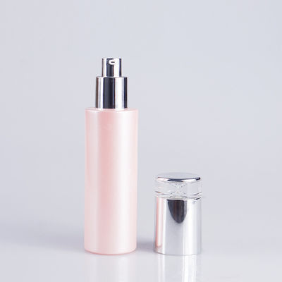 Garrafa cosmética da bomba do vidro cor-de-rosa da pintura 100ml 3.4oz para a loção dos cuidados com a pele