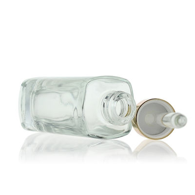 garrafa de vidro cosmética S025 do soro dos olhos de Skincare da garrafa do conta-gotas do quadrado 35ml