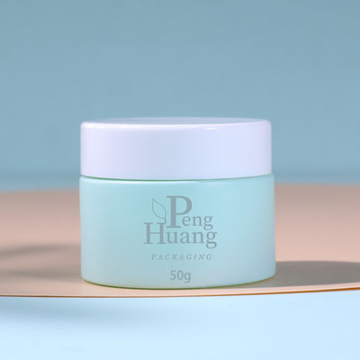 30g 50g geou os frascos de vidro de creme esvazia o pacote cosmético verde de pintura do recipiente