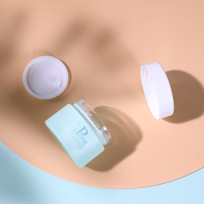 30g 50g geou os frascos de vidro de creme esvazia o pacote cosmético verde de pintura do recipiente