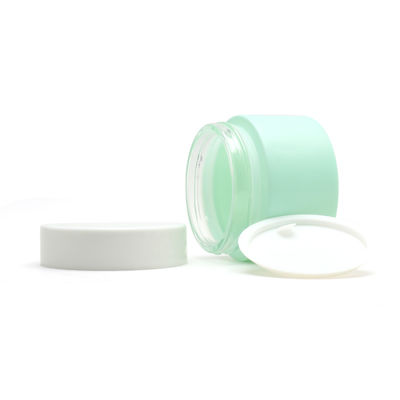30g 50g geou os frascos de vidro de creme esvazia o pacote cosmético verde de pintura do recipiente