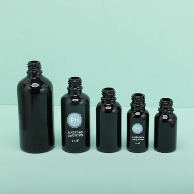 Garrafa preta de bambu redonda do conta-gotas do óleo 5ml essencial