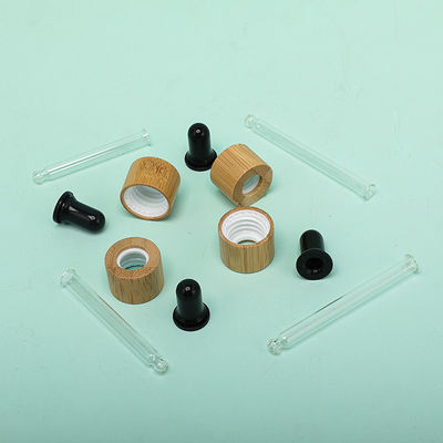 Garrafa preta de bambu redonda do conta-gotas do óleo 5ml essencial