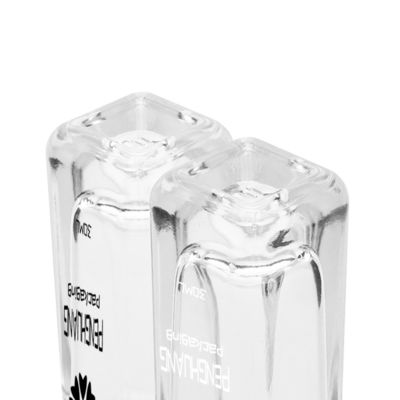 garrafa de vidro do soro 50ml com conta-gotas branco
