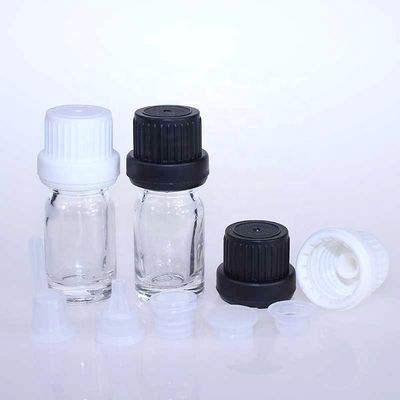 Garrafa de vidro transparente do conta-gotas do óleo do ouro 0.16OZ para a água essencial