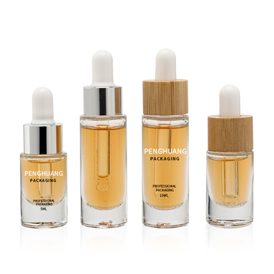 soro de vidro de 5ml 10ml 15ml 30ml para o conta-gotas de empacotamento do óleo do vidro do cuidado da cara da garrafa de vidro do skincare