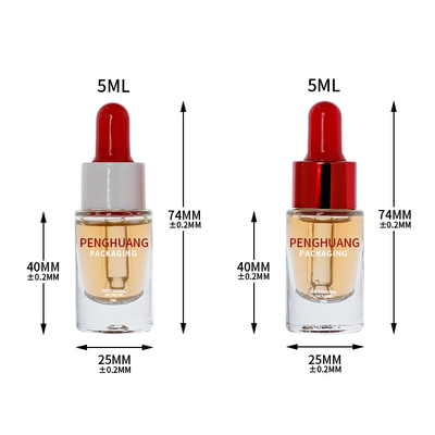 Cuidados com a pele cosméticos da garrafa de vidro do conta-gotas por atacado da garrafa de óleo essencial do círculo 5ml