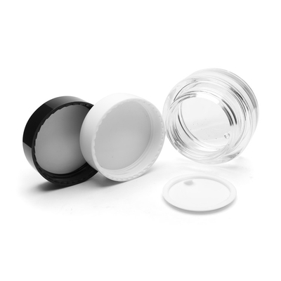 Cosméticos que empacotam o frasco de creme de vidro claro 50g 30g do frasco redondo liso do creme de cara