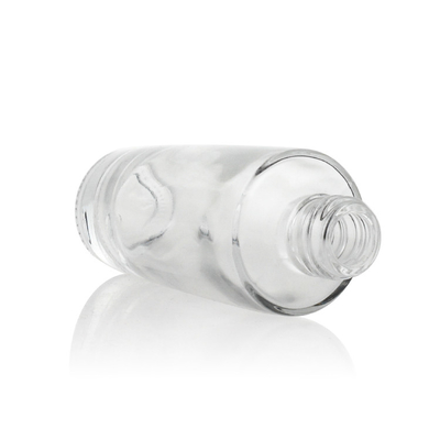 garrafa de vidro da fundação de 30ml Frost com Rose Golden Pump