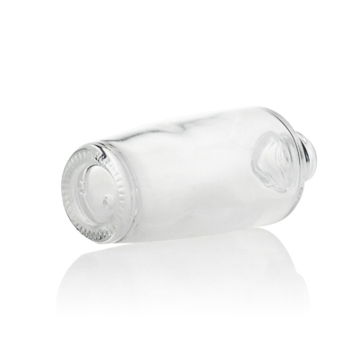 garrafa de vidro da fundação de 30ml Frost com Rose Golden Pump