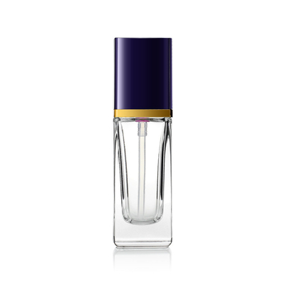 Garrafa de vidro clara vazia da fundação 30ml do recipiente cosmético do quadrado para as loções F150
