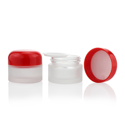 Frasco de vidro de vidro geado do círculo de Mini Eye Cream Container Packaging 15g 15ml do frasco