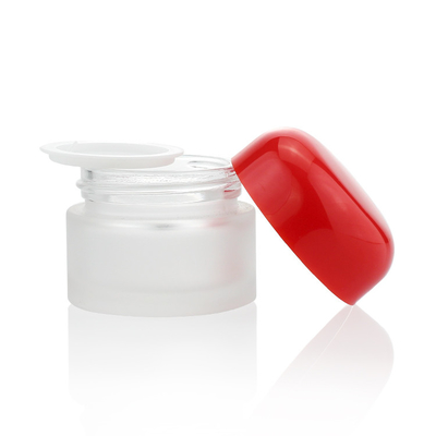 Frasco de vidro de vidro geado do círculo de Mini Eye Cream Container Packaging 15g 15ml do frasco