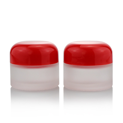 Frasco de vidro de vidro geado do círculo de Mini Eye Cream Container Packaging 15g 15ml do frasco