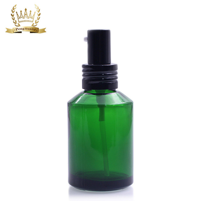 Recipiente de empacotamento cosmético do frasco cosmético feito sob encomenda da garrafa de vidro do ombro da inclinação do grupo