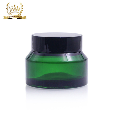 Recipiente de empacotamento cosmético do frasco cosmético feito sob encomenda da garrafa de vidro do ombro da inclinação do grupo