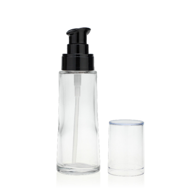 impressão líquida da tela da garrafa da fundação 50ml com tampão claro