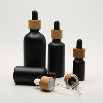 Garrafa de vidro vazia de Violet Black Dropper Screw Cap para o óleo de cabelo do óleo essencial
