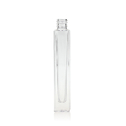 Cosmetic Perfume Spray Bottle Square Clear 5ml 10ml With Thick Bottom Silver Cap