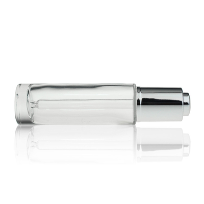 O soro de vidro cosmético da cara do conta-gotas engarrafa a garrafa redonda do espaço livre 30ml