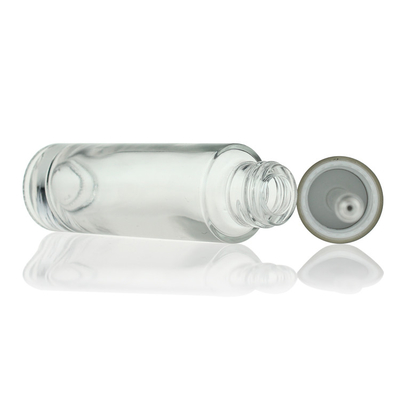 O soro de vidro cosmético da cara do conta-gotas engarrafa a garrafa redonda do espaço livre 30ml
