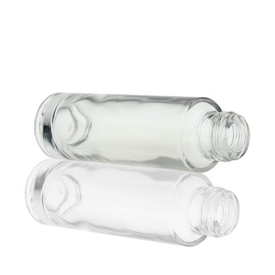 O soro de vidro cosmético da cara do conta-gotas engarrafa a garrafa redonda do espaço livre 30ml